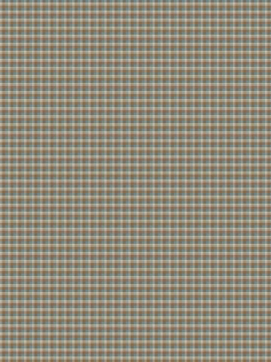 Ponza Silk Check – Teal / Cinnamon