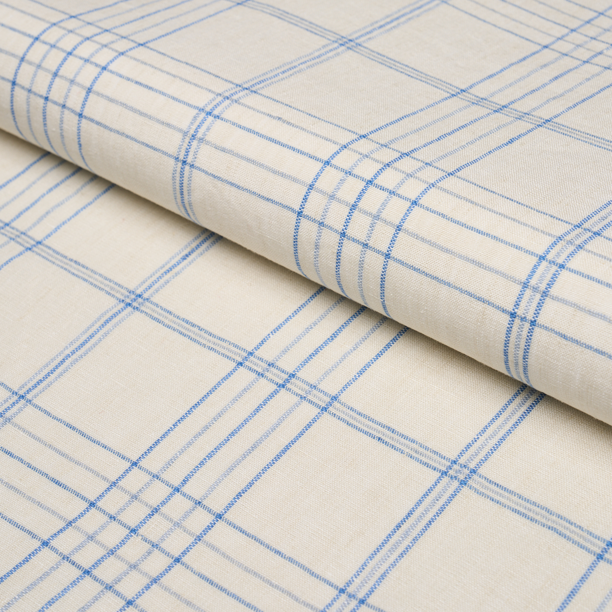 NILS PLAID LINEN – BLUE