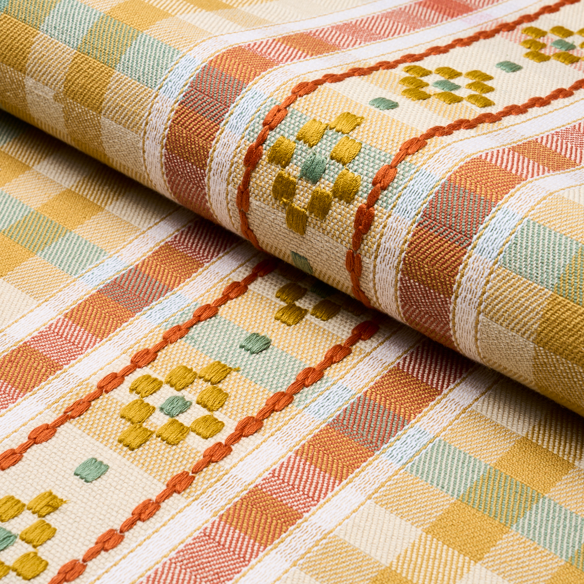 HUTTON HAND WOVEN CHECK – OCHRE