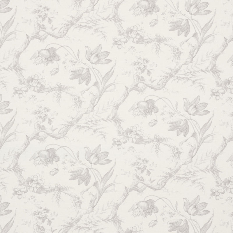 TOILE DE FLEURS – GRISAILLE