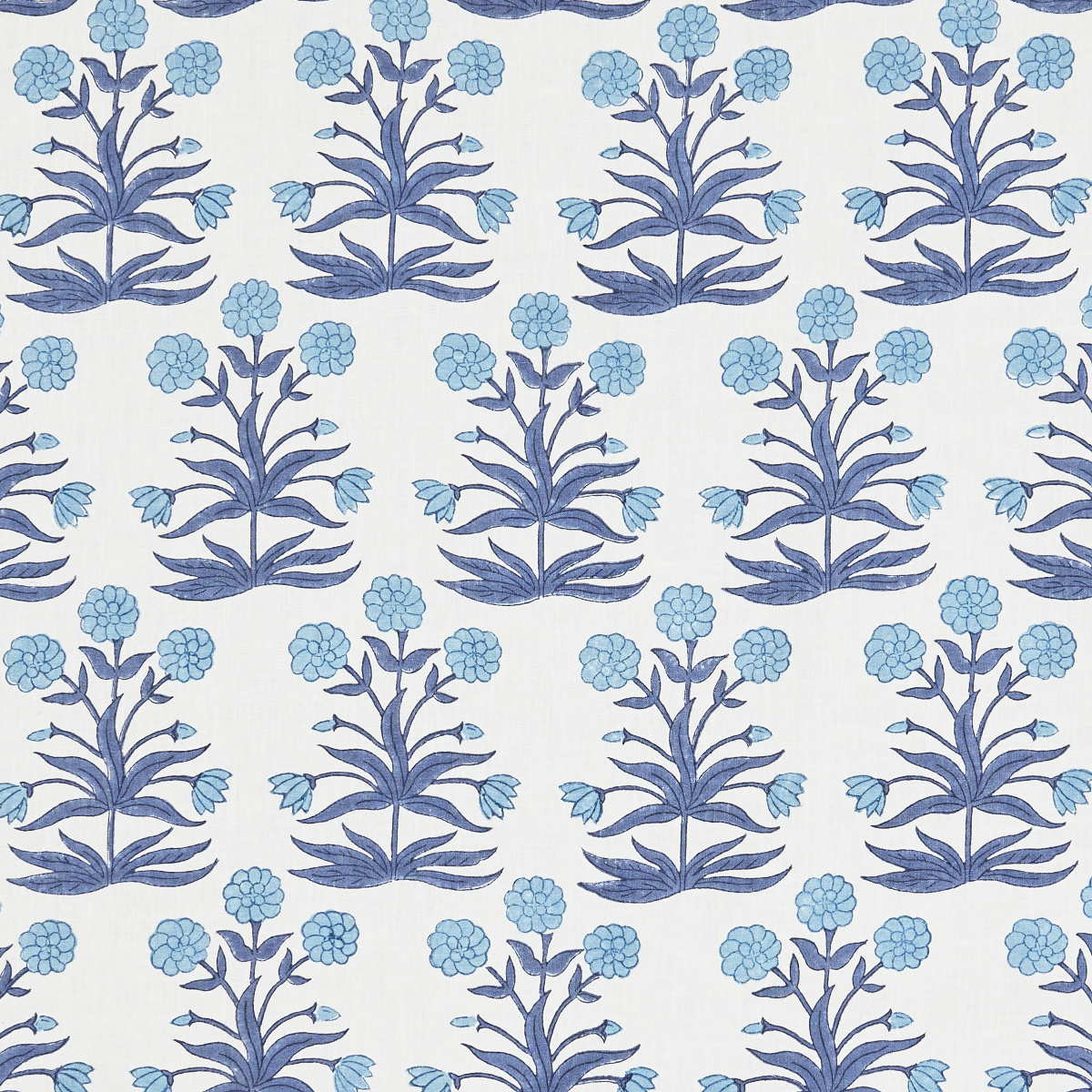 MUGHAL HAND BLOCK PRINT – SKY INDIGO