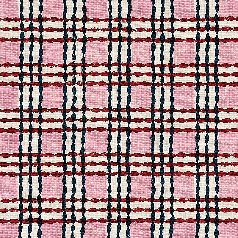 TRELLIS HAND BLOCK PRINT – ROSE & MIDNIGHT