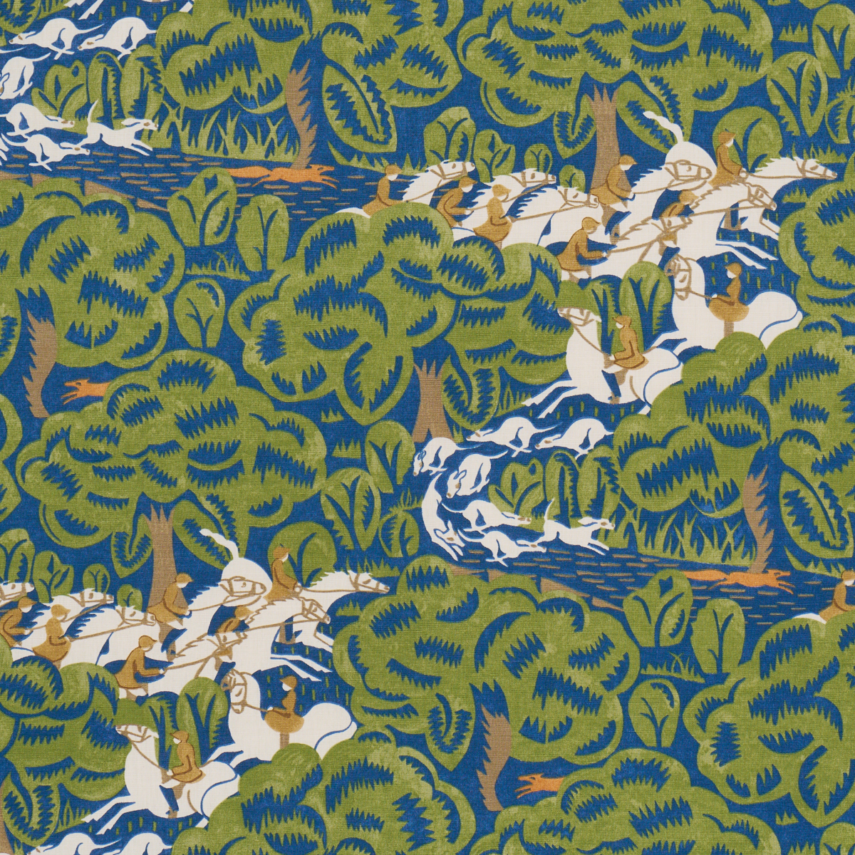 MARGARET SCHLOEMAN’S FOX CHASE – NAVY & GREEN