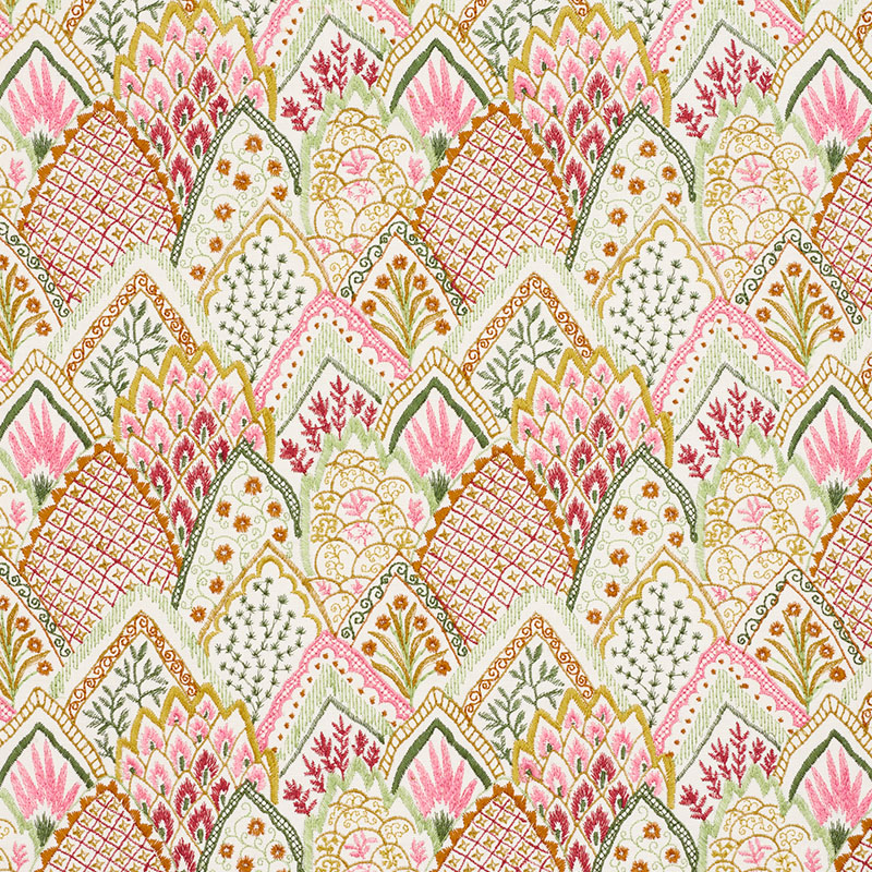 ALBIZIA EMBROIDERY – PINK & LEAF