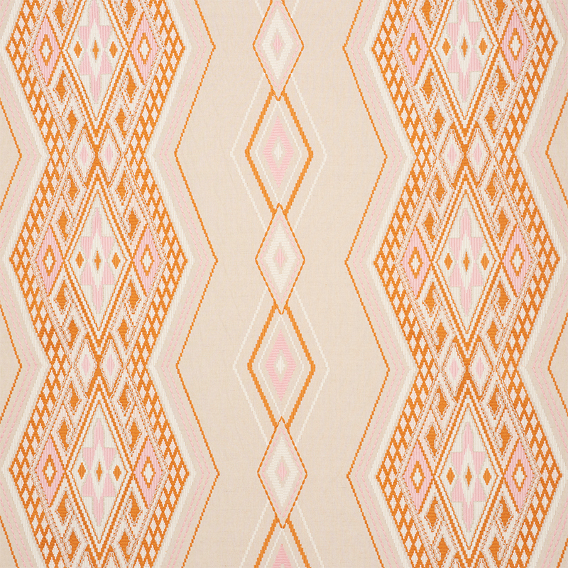 BAYETA EMBROIDERY – PINK & ORANGE