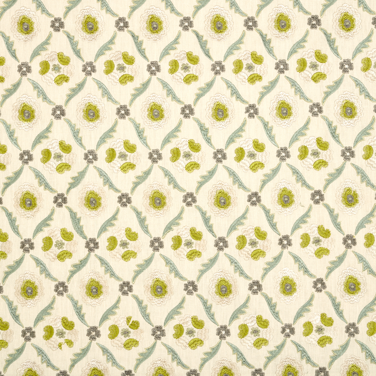 Claremont Embroidery – CHARTREUSE