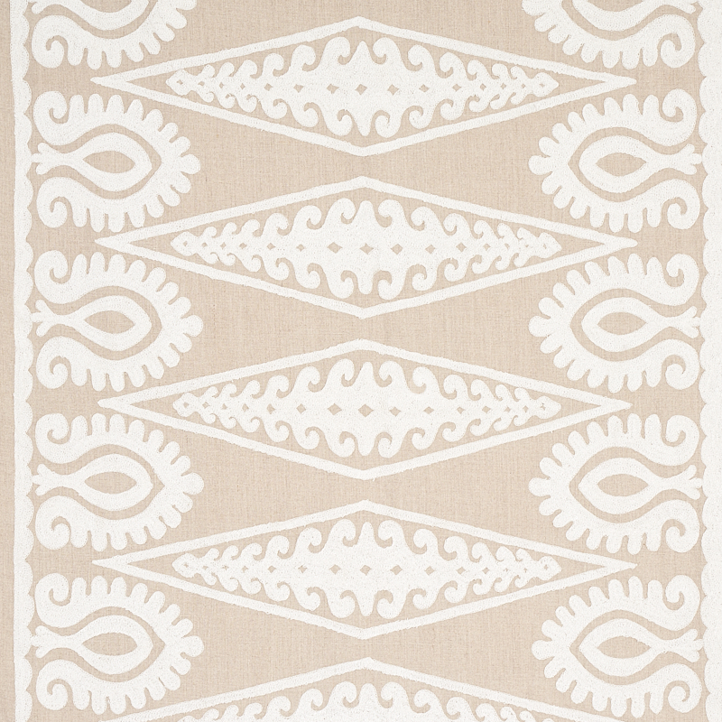 SEEMA EMBROIDERY – IVORY ON NATURAL