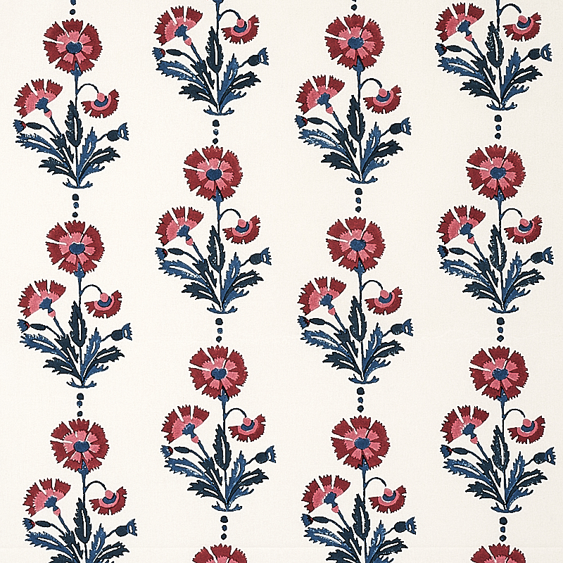 DIANTHUS HAND BLOCK PRINT – INDIGO & IRON
