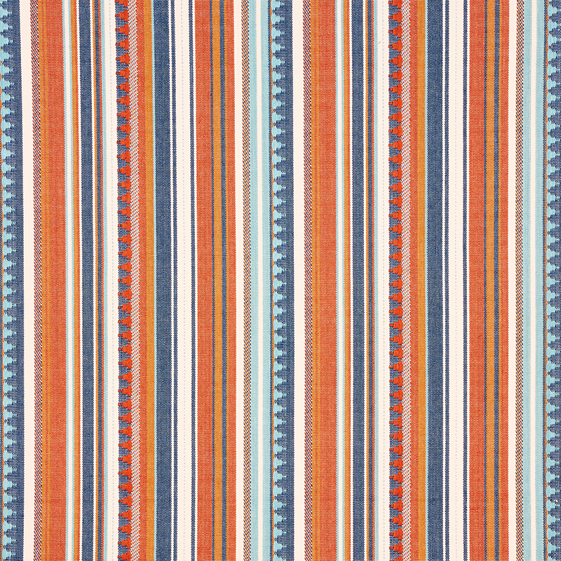 ZUNI STRIPE – BLUE & ORANGE