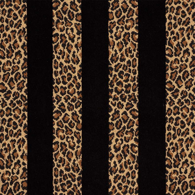 GUEPARD STRIPE VELVET – BLACK