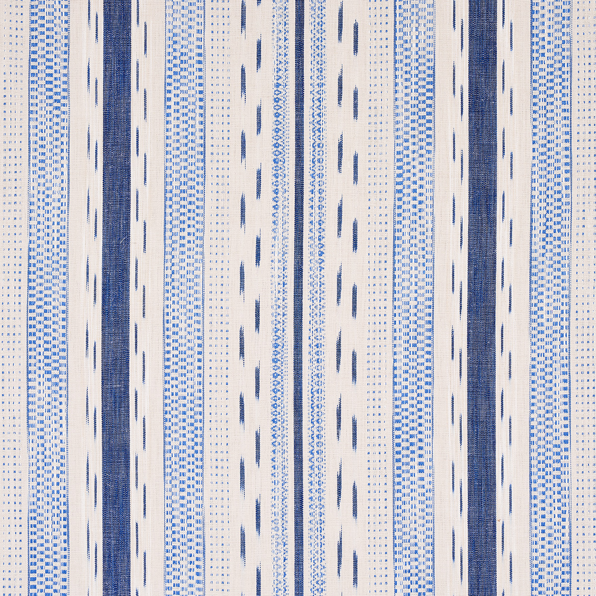MIRZA IKAT STRIPE – BLUE ON NATURAL