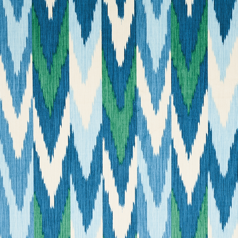 KASHGAR VELVET IKAT – PEACOCK & EMERALD