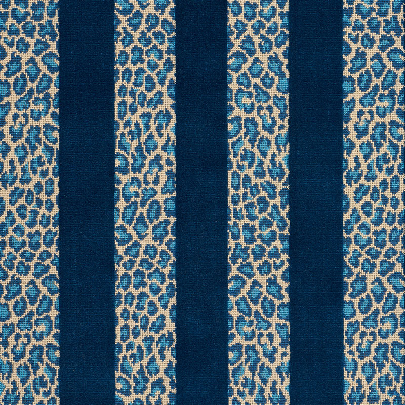 GUEPARD STRIPE VELVET – MEDITERRANEAN