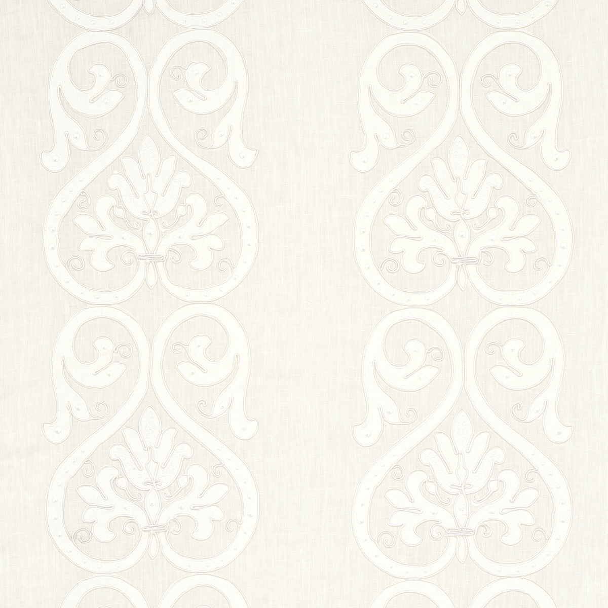 MEDICI EMBROIDERED SHEER – BLANC