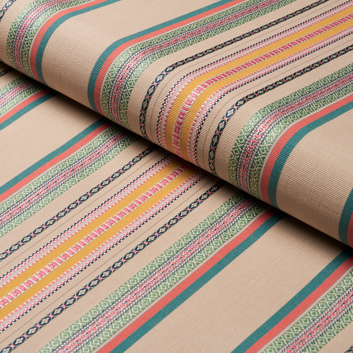 WELLINGTON STRIPE – NATURAL ON MULTI