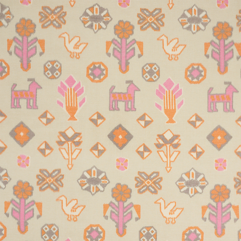 CHUSKA WARP PRINT – PINK & ORANGE