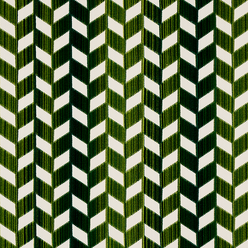 CHEVRON STRIÉ VELVET – EMERALD
