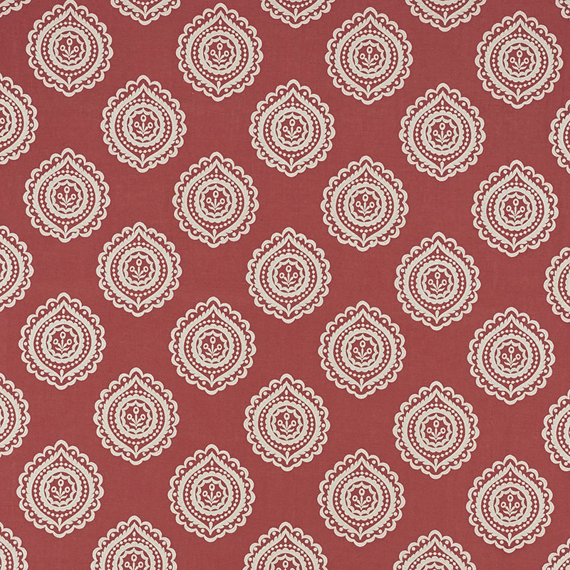 OLANA LINEN EMBROIDERY – TUSCAN RED