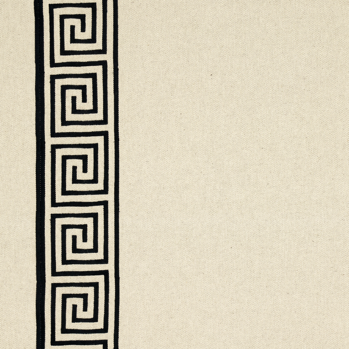 Greek Key Embroidery – PEBBLE AND BLACK