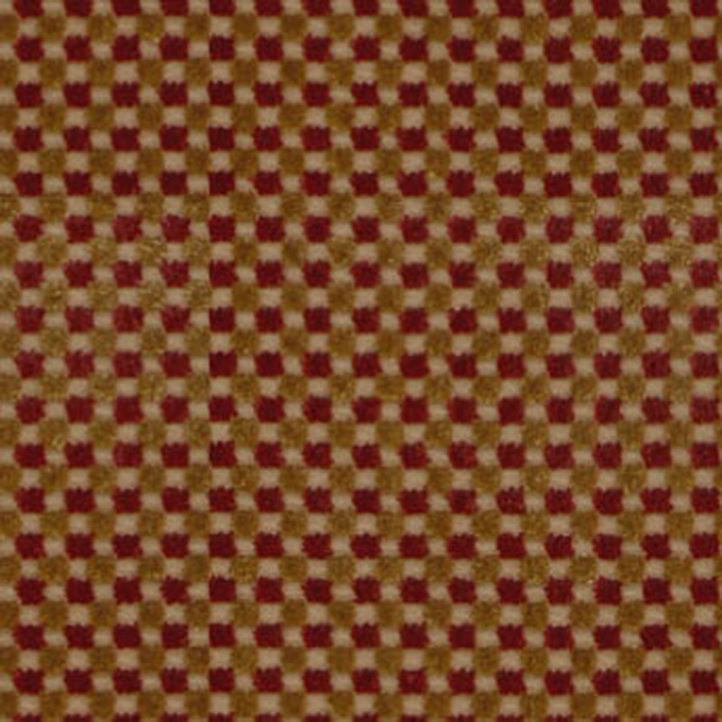 FENWICK CHECK VELVET – RED/GOLD
