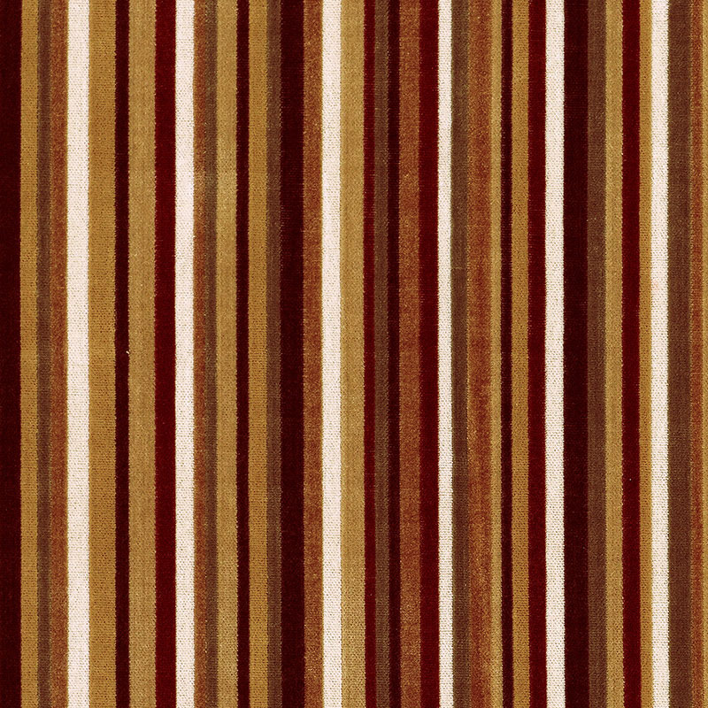 SYNCOPATED VELVET STRIPE – BRONZE / WINE