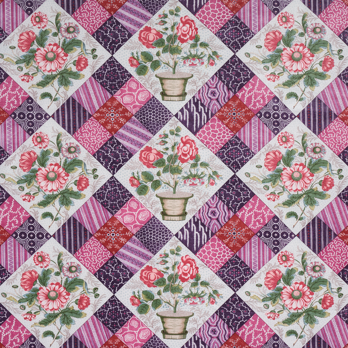 CALDWELL PATCHWORK CHINTZ – FUCHSIA AND PLUM