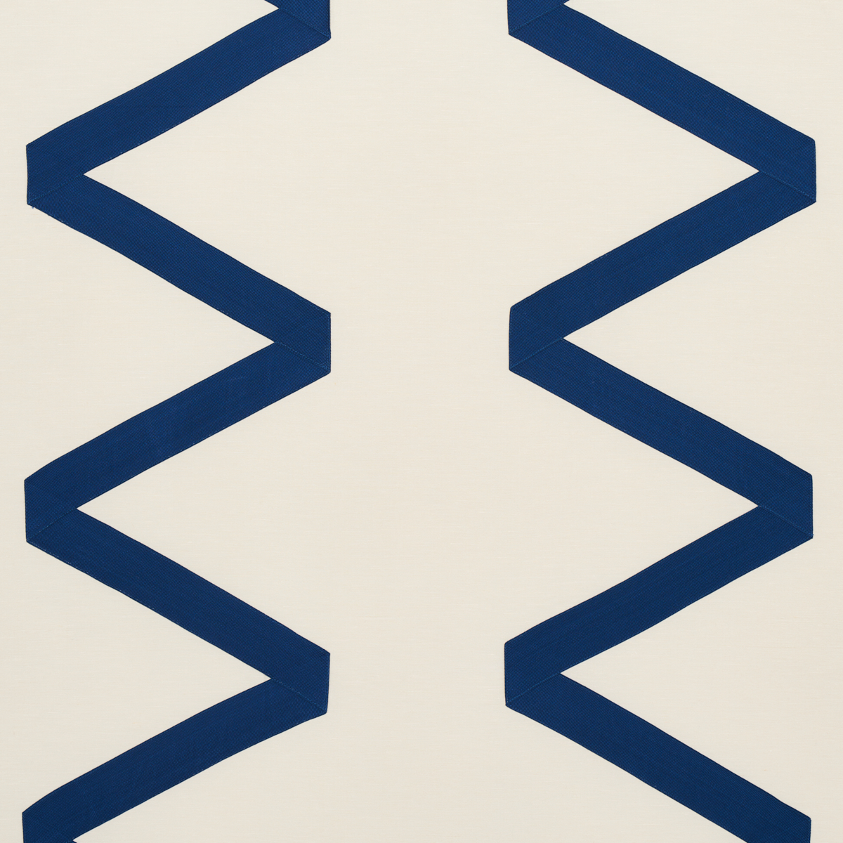 LEGERE LINEN SILK APPLIQUÉ – COBALT ON IVORY