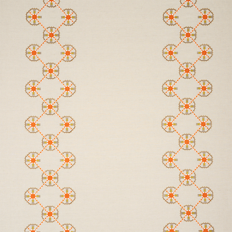 CHAMIZAL EMBROIDERY – ORANGE & PINK
