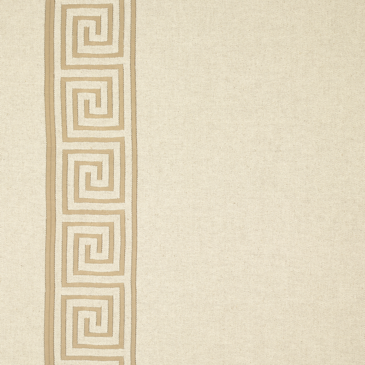 GREEK KEY EMBROIDERY – PEBBLE AND TAUPE
