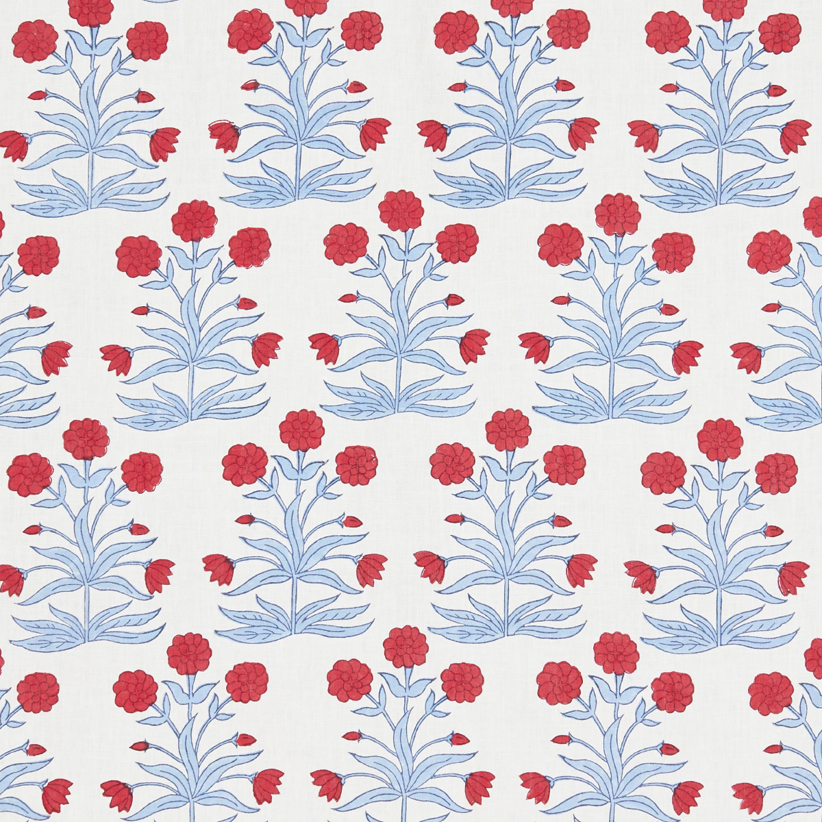 MUGHAL HAND BLOCK PRINT – CRIMSON SKY