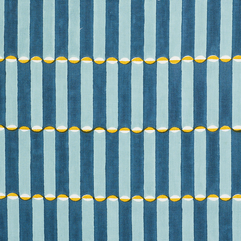 LUNA HAND BLOCK PRINT – BLUE & TURMERIC