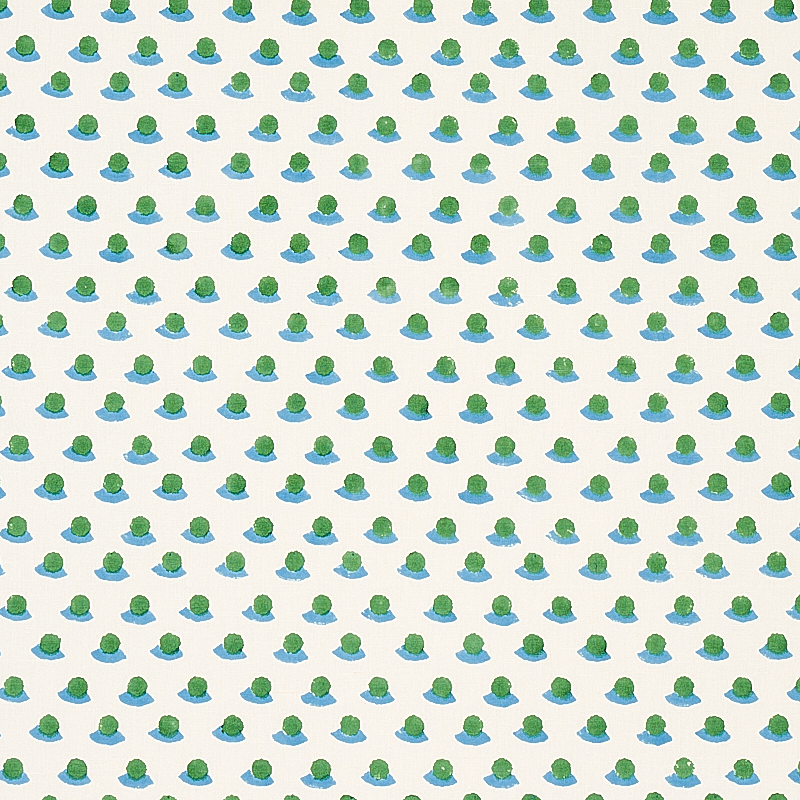 BERRY HAND BLOCK PRINT – GRASS & SKY