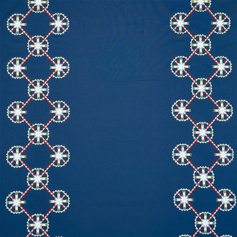 CHAMIZAL EMBROIDERY – BLUE & RED