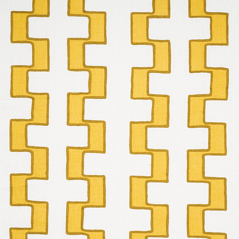 DIXON EMBROIDERED PRINT LINEN – YELLOW