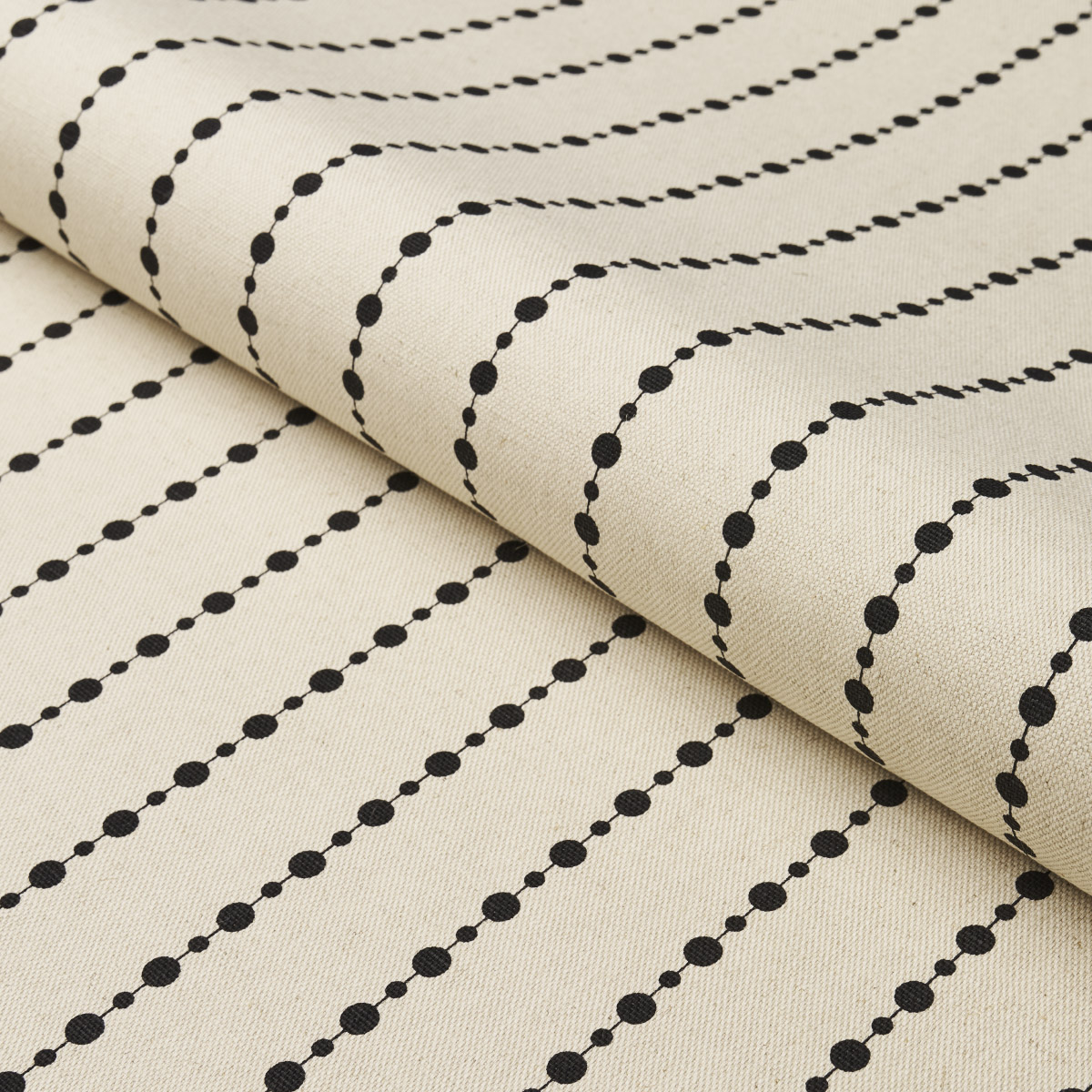 BEADED STRIPE – BLACK AND CREAM