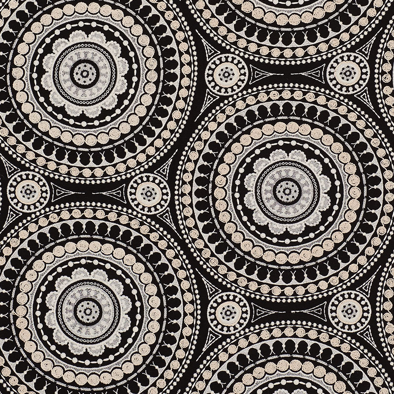 IDRIS EMBROIDERY – BLACK & IVORY