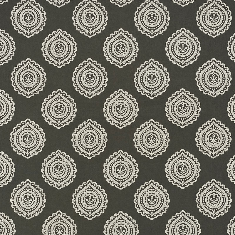OLANA LINEN EMBROIDERY – GRAPHITE