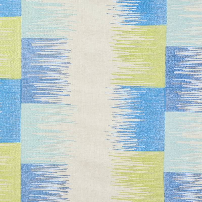 SUNBURST STRIPE EMBROIDERY – BLUE & LIME