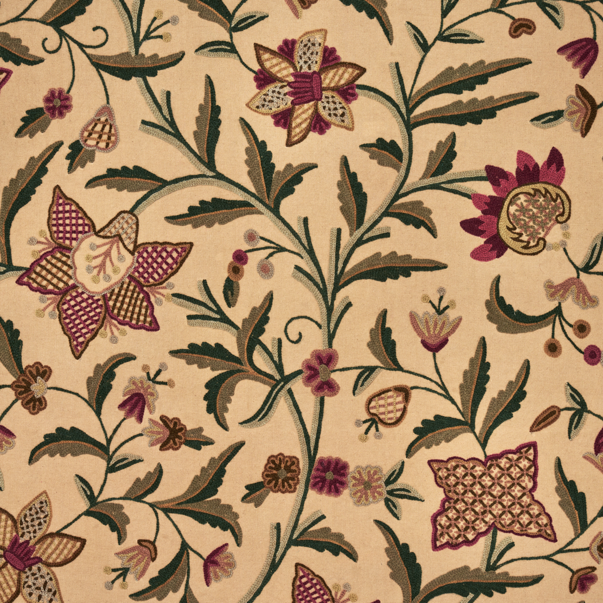 Somerset Crewel – RED/GREEN