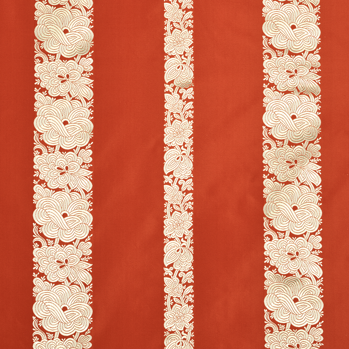 MANDARIN SILK STRIPE – CORAL