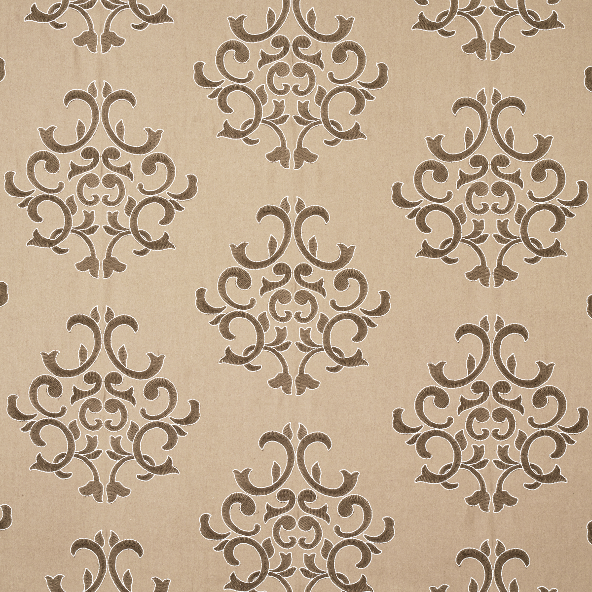 Byron Embroidered Wool – BUCKSKIN