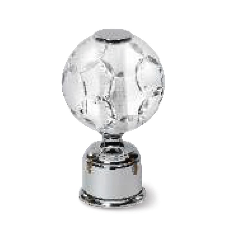 Etched Crystal Globe Finial B
