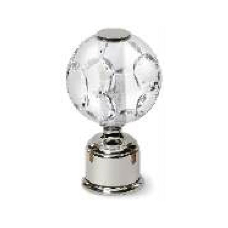 Etched Crystal Globe Finial B