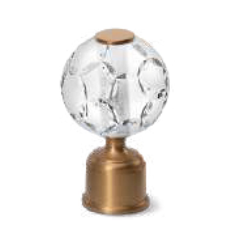 Etched Crystal Globe Finial C