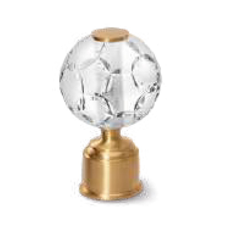Etched Crystal Globe Finial C