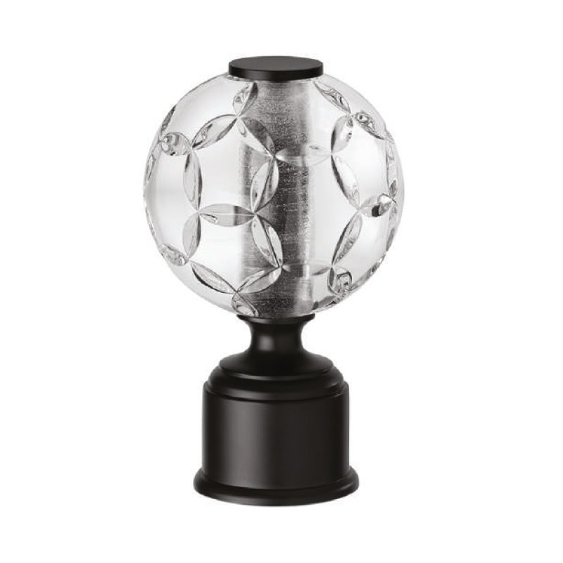 Etched Crystal Globe Finial C