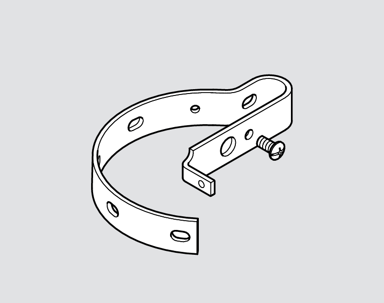 Curved arm for master carrier with screw